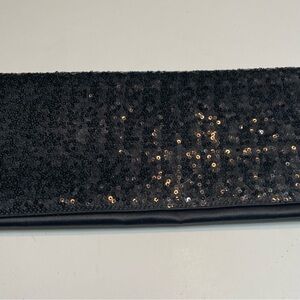 Banana Republic Black Sequin Clutch